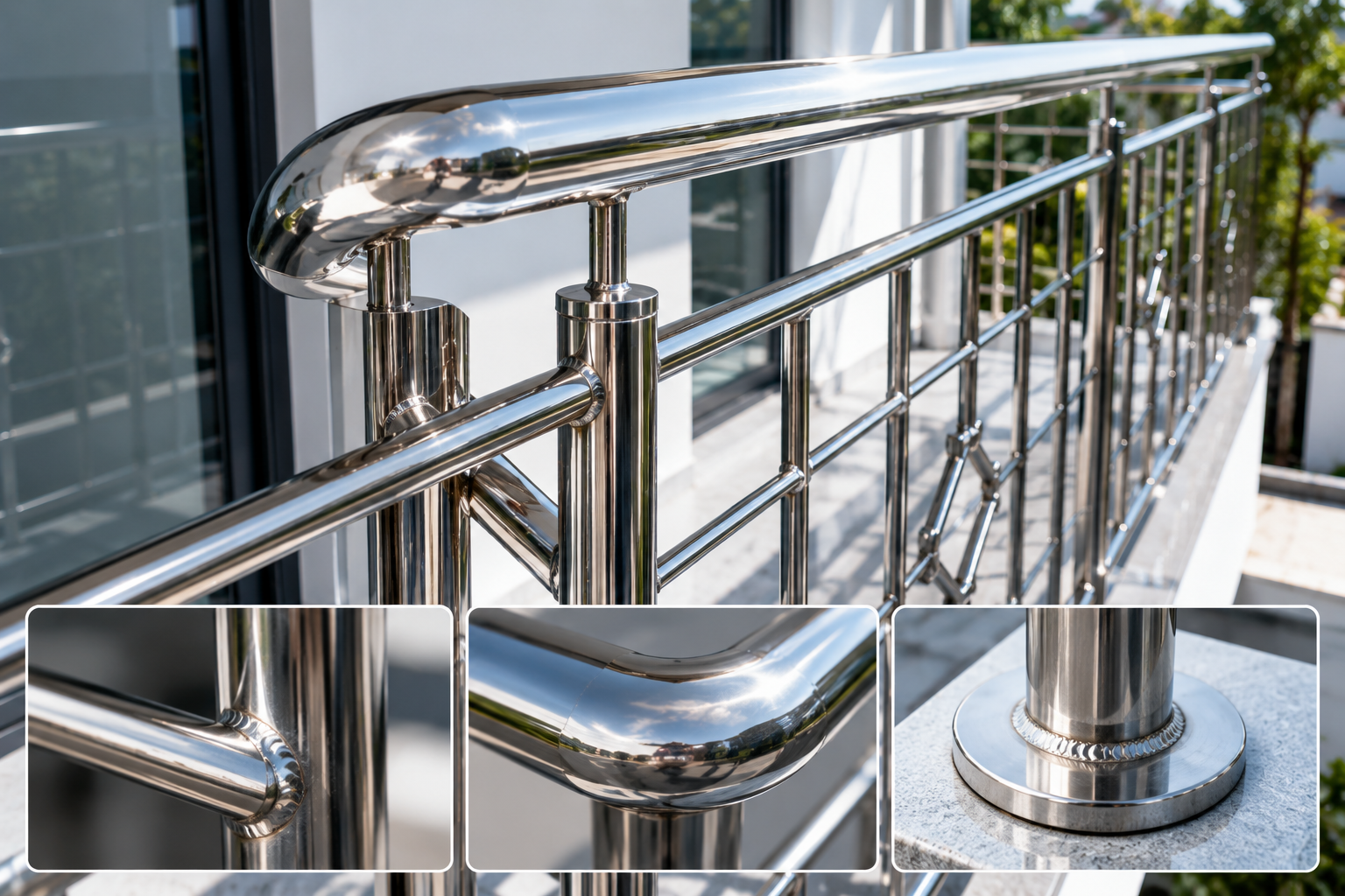 giá lan can cầu thang inox