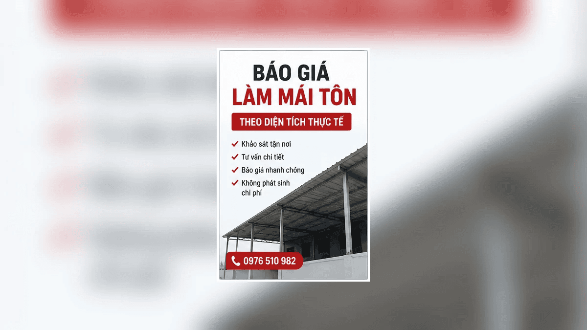 Cách tính báo giá mái tôn theo diện tích thực tế