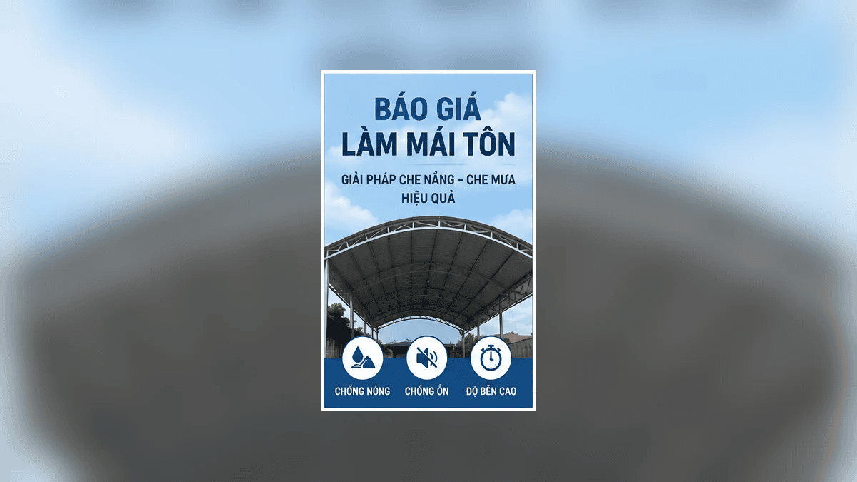 Mái tôn chống nóng và chống ồn cho nhà dân