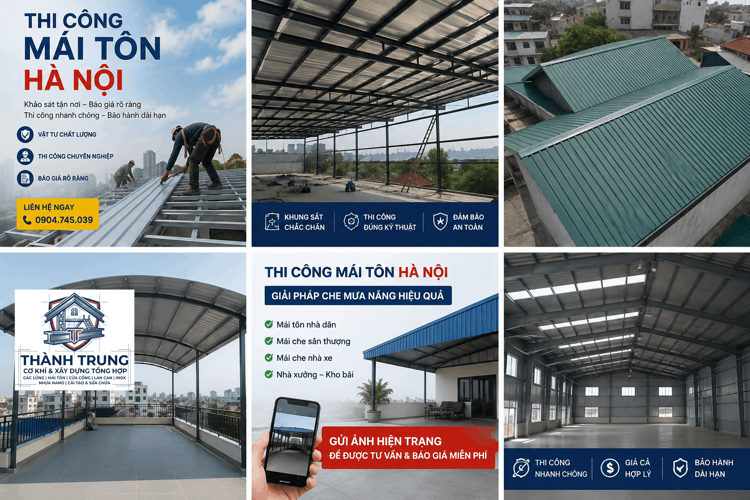 Thi Công Mái Tôn Hà Nội