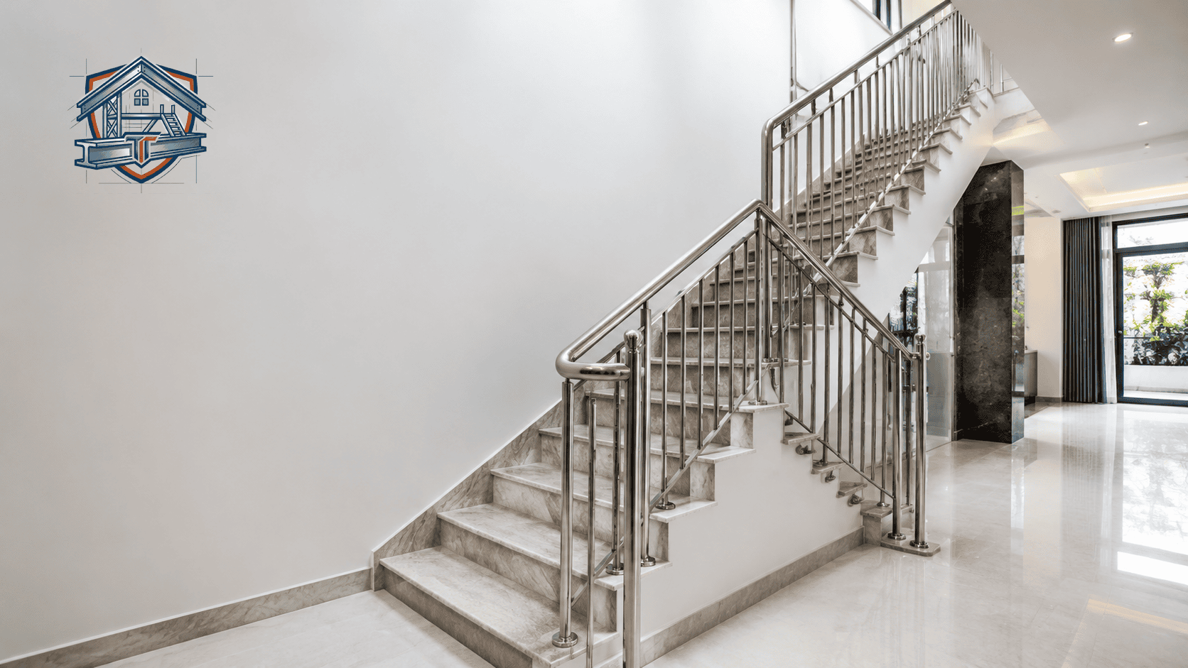 cầu thang inox kính