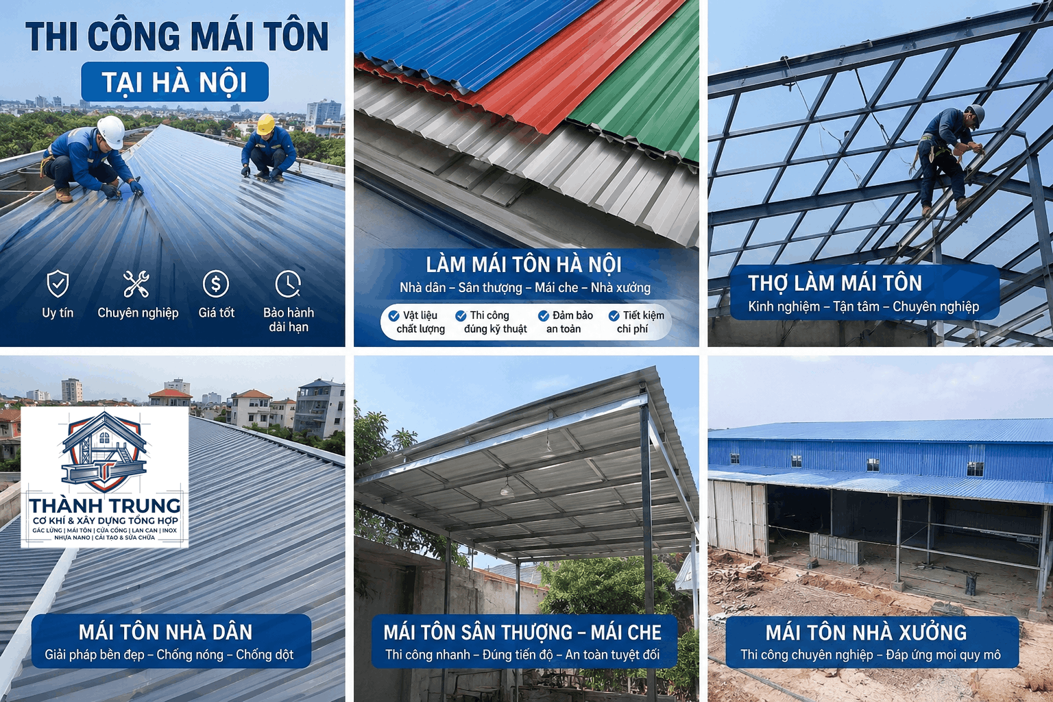 làm mái tôn Hà Nội