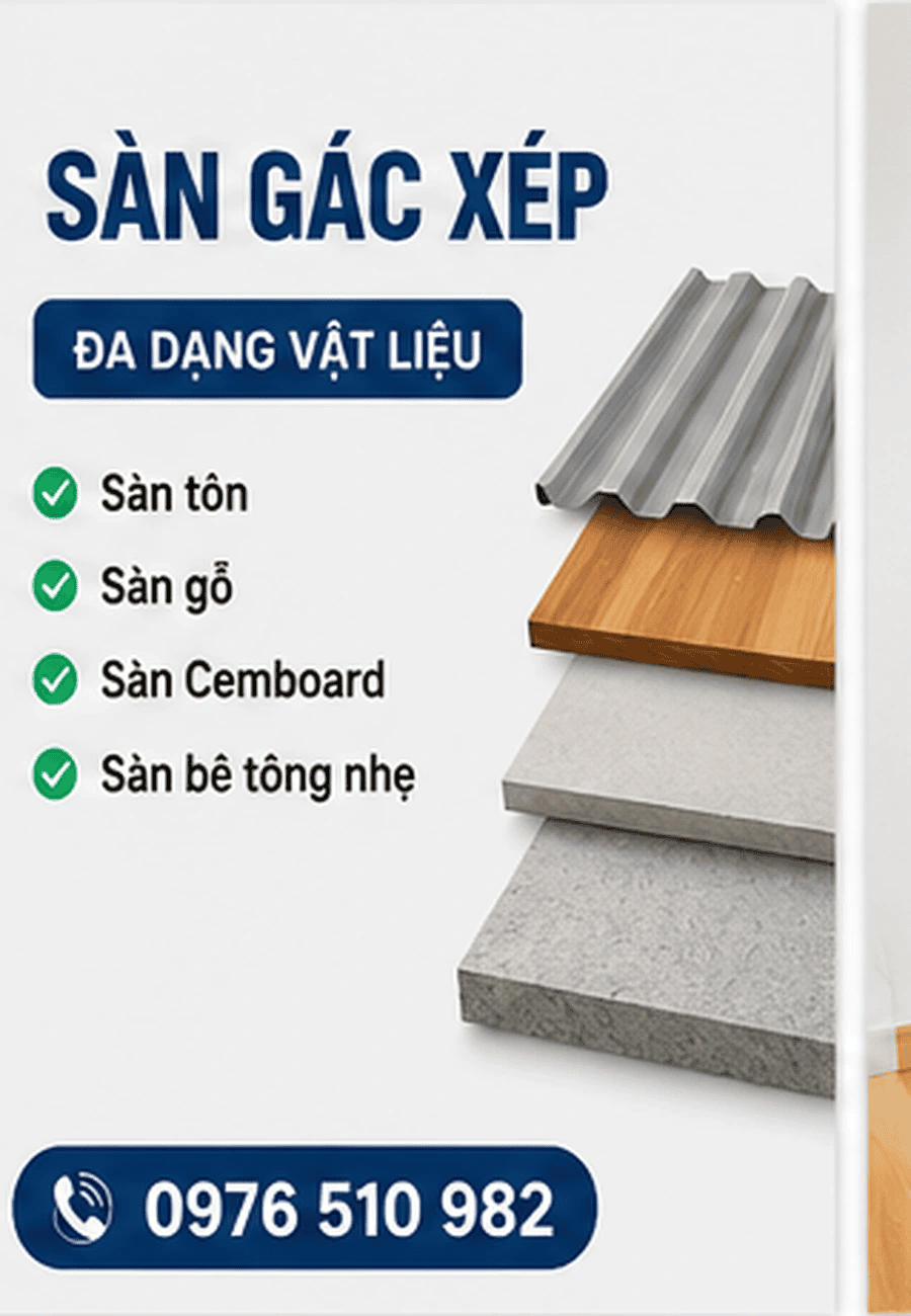 Các loại vật liệu làm sàn gác xép